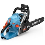SENIX 46CC 4-Cycle Gas Chainsaw, 16" Bar and Chain, Automatic Oiler, CS4QL-L3