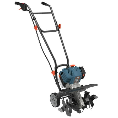Senix 4QL Gas Tiller Cultivator TL4QL-L1 - 46cc 4-Cycle, 6 Tines, 15" Width, 8" Depth, Blue