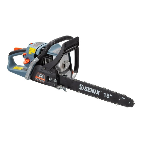 SENIX 4QL Gas Chainsaw with 18-Inch Oregon Bar and Chain for Trees, Limbs, and Firewood, Loop Handle CS4QL-L1