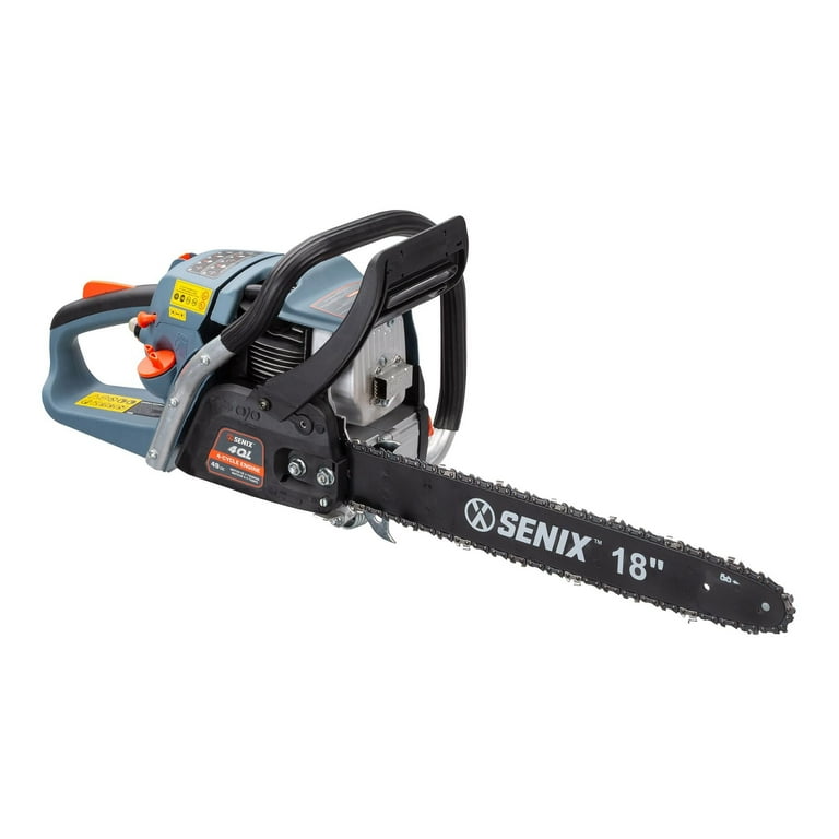 SENIX 4QL Gas Chainsaw with 18-Inch Oregon Bar and Chain for Trees
