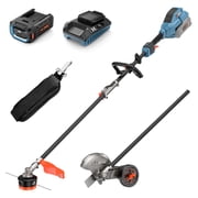 SENIX 60V Cordless Brushless Multi-Head Power System, 16" String Trimmer & 8" Edger Combo Kit, 2-Speed Digital Control, 3.0Ah Battery & 3A Charger Included, S6K3B1-06