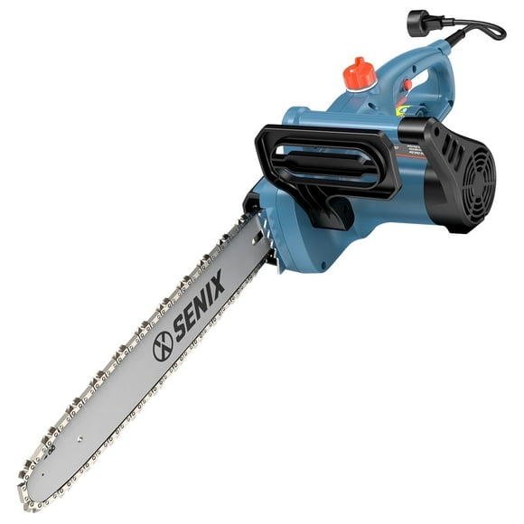 SENIX 10 Amp Electric Corded Chainsaw, 14-Inch Bar and Chain,Automatic Oiler,CSE10-L