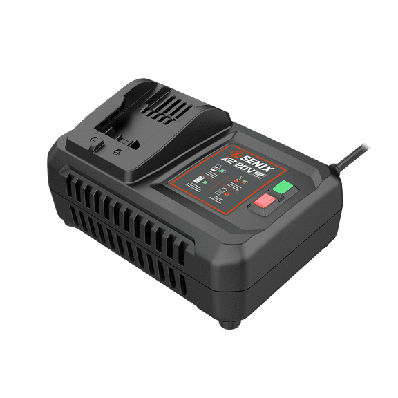 SENIX Quick 6A Battery Charger with Real-Time Charging Indicators, Overcharge Protection, Compatible with all X2 20V Batteries (CHQX2-M)