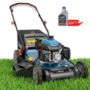 SENIX 201 cc Self-Propelled Gas Lawn Mower, 22-inch Cutting Blade, 3-in-1, 6-Position Adjustment, 11-inch Rear Wheel 19-Gallon Bag