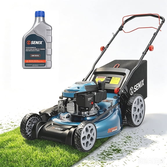 SENIX 22" 170CC Gas Self Propelled Lawn Mower ,4 -in-1 , 72L/19 Gal Bag,6-Position Height Adjustment