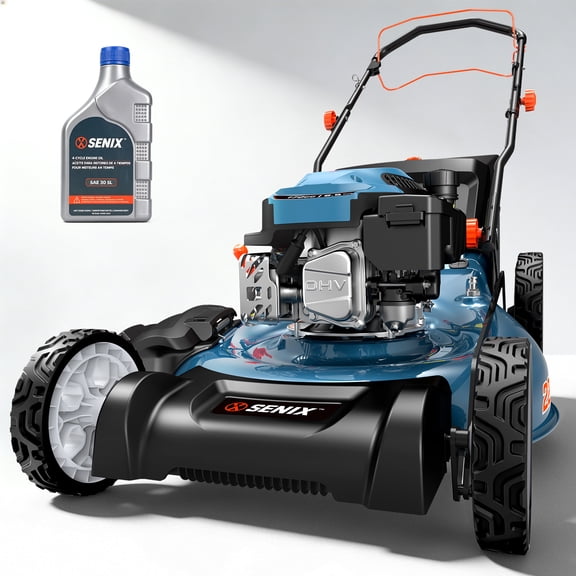 SENIX 22" 170CC Gas Self Propelled Lawn Mower ,4 -in-1 , 72L/19 Gal Bag,6-Position Height Adjustment