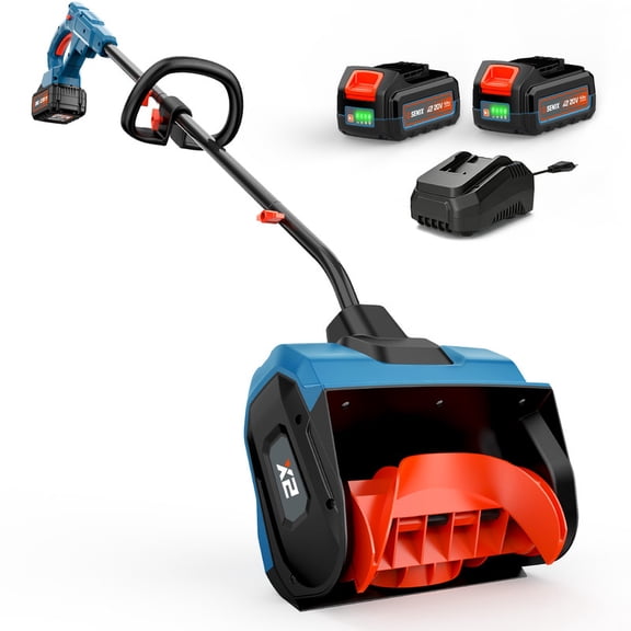SENIX Electric Snow Shovel 40V 13-Inch Cordless Snow Blower, 20ft Throw, 286 lbs/Min Removal, 2 x 4.0Ah Batteries & Charger Included