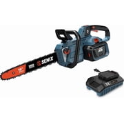 SENIX 60V 16 Battery Chainsaw Brushless Electric Chainsaws Cordless Chain Saw with 4Ah Battery & Charger Garden Tool for Trees, Pruning, Branch Trimming CSX6-M