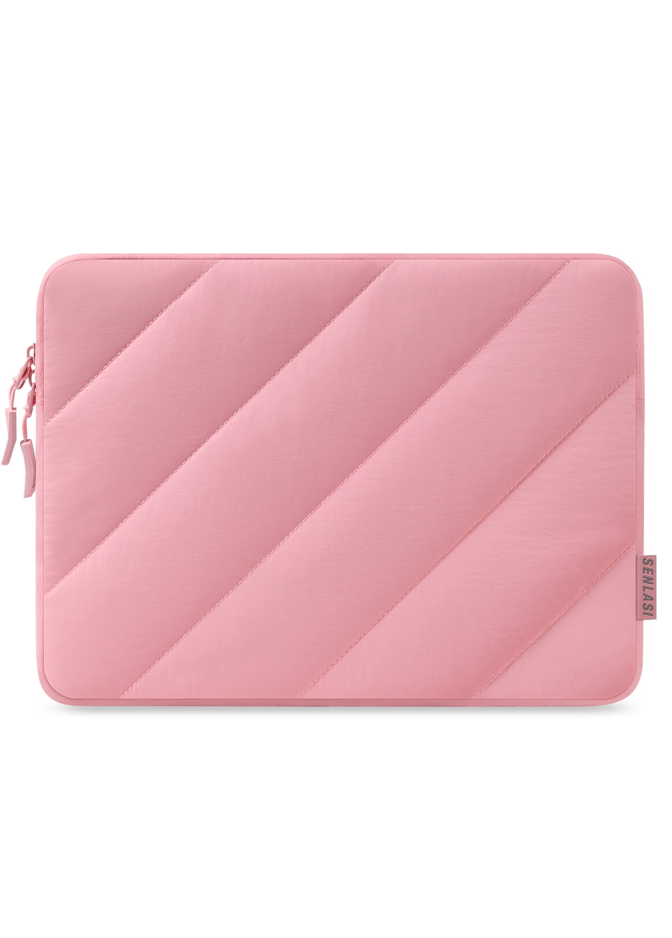 SENLASI Puffy 13.3 Inch Laptop Sleeve Case for Macbook Air 13 13.6 M3 M2 2024 2022-2010, Macbook Pro 13/14 M4 M3 M2 M1 2024 2023 2022-2012,Shockproof Water-resistant Protective Sleeve Case, Pink