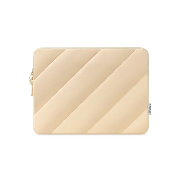 SENLASI Puffy 14 inch Laptop Sleeve Laptop Case 14 Inch For 14” Lenovo Thinkpad ideapad HP EliteBook Pavilion Acer Dell Chromebook Notebook,Protective Macbook Air 15 M3 M2 Waterproof Case Bag,Beige