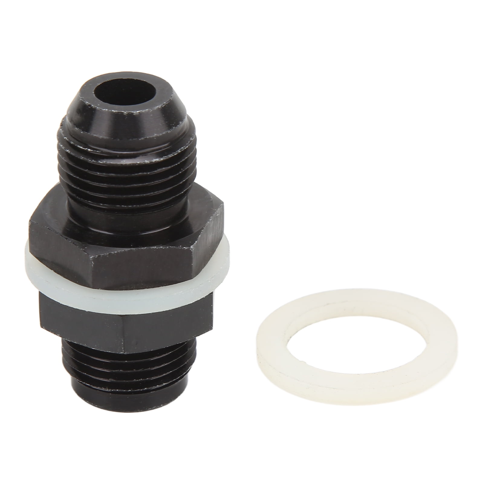 SENLIN Fuel Cell Bulkhead Fitting with PTFE Washer Black Anodized 6061‑T6 Aluminum Alloy