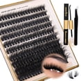 thumbnail image 1 of SENLINK 2027 NEW Lash Extension Kit Thick Eyelash Extension Kit 10-18mm Fluff Volume Lash Clusters 200D Individual Eyelashes Kit with Lashes Bond, Lashes Remover, Lash Tweezers, DIY Lash Extension, 1 of 8