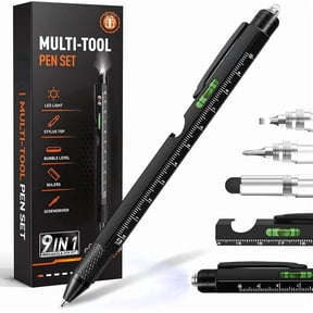 9-in-1 Multifunctional Tool Pen, Unique Practical Gift for Men, Portable Premium Cool Gadget, Ideal Father’s Day, Birthday & Anniversary Present for Dad, Husband, Grandpa
