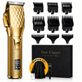 thumbnail image 1 of SENLINK Gold Cordless Hair Clippers Set for Men, Rechargeable Barber Hair Cutting & Beard Trimmer Kit with LED Power Display, Portable Travel Storage Case Included for Home Salon Grooming, 1 of 6