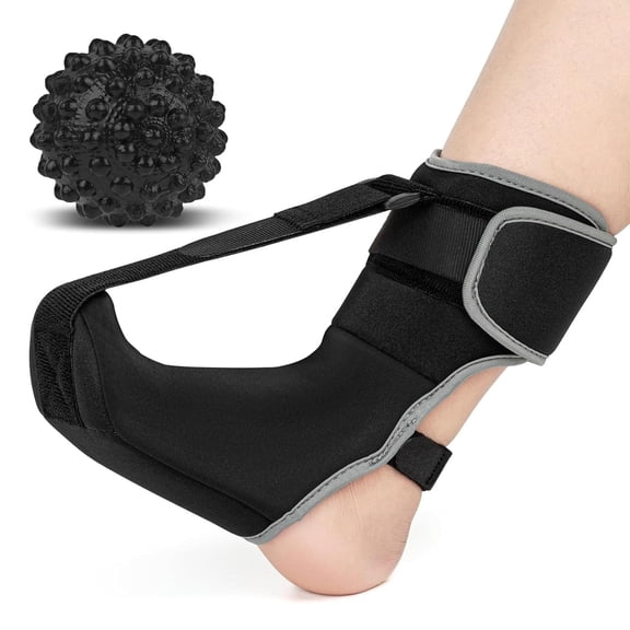 SENLINK Plantar Fasciitis Night Splint Sock Upgraded Plantar Fasciitis Brace for Women Men with Arch Support for Achilles Tendonitis Foot Drop Heel Spur Pain Relief Black