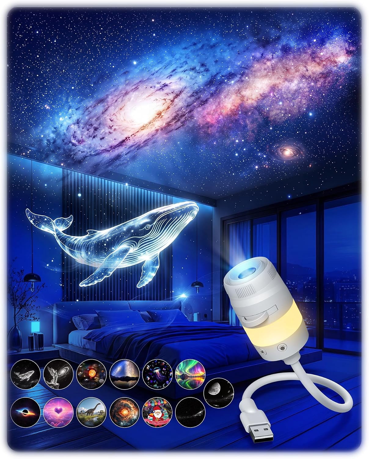 Projecton Mini SENLINK Star Ocean Galaxy Projector 13 HD Projection Films 360 Degree ...