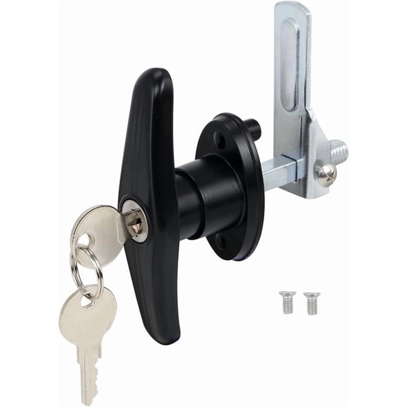 SENLLEO Truck Cap Locking T-Handle, Matching Set T-Handles Lock, Truck Cap Topper Camper Shell Locking T-Handle, Keyed Alike Black T-Handle Lock kit for Truck Door (Right)