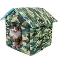 thumbnail image 1 of SENNAUX Outdoor Cat House Kitty Shelter Pet Cave Bed for Small Dog Puppy Cat Waterproof Foldable, S, 1 of 8