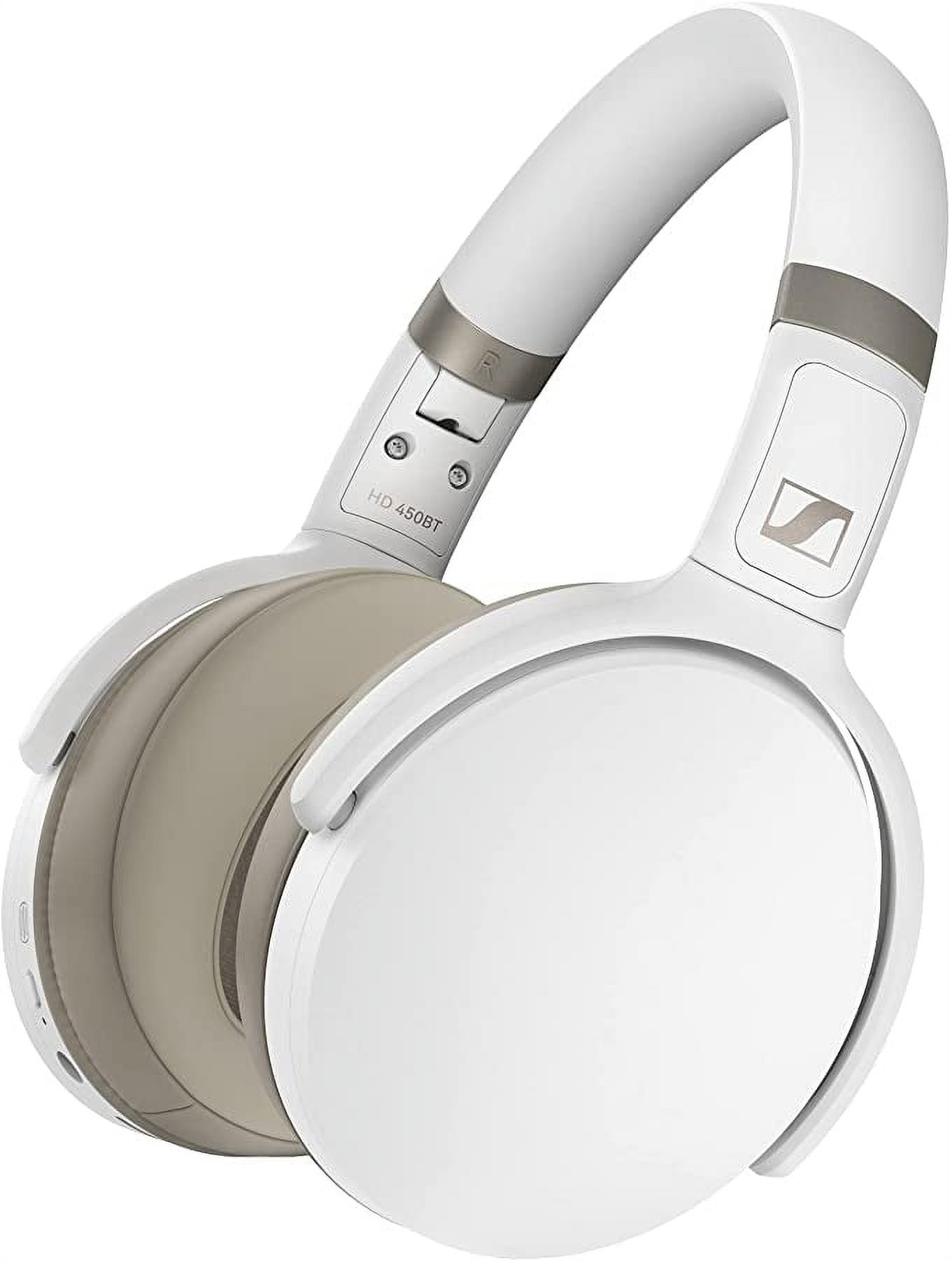 SENNHEISER HD 450BT Bluetooth 5.0 Wireless Headphone with Active Noise Cancellation - 30-Hour Battery Life, USB-C Fast Charging, Virtual Assistant Button, Foldable - White - image 1 of 6