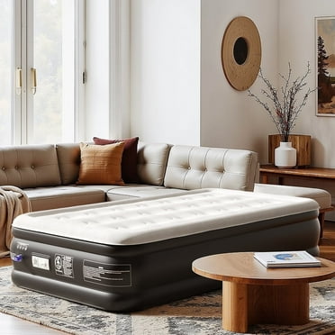 SENNOUL 18" Twin Air Mattress Double-High with Built-in Pump