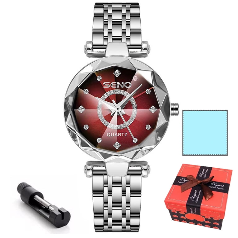 SENO Watch for Women Diamond Business Dress Analog Quartz 