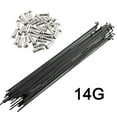 thumbnail image 1 of SENQI 36pcs 14G J Bend Bicycle Steel Spokes 185mm W/Nipples, 1 of 3