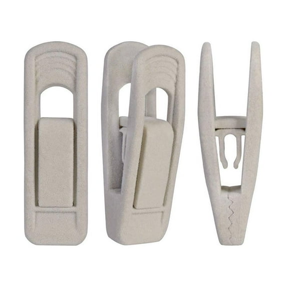SENRISE 1/10/20× Non Slip Hanger Clips Strong Surface Flocked Clips Pant Clothes for Home