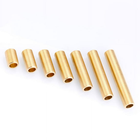 SENRISE 1/2" Brass Running Nipple Brass Pipe Fitting for Tank Connectors Thread Nipple 50-120mm