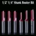 thumbnail image 1 of SENRISE 1/2" and 1/4'' Router Bit for Hand Making Woodworking Cutting Edge Diameter 6-30mm Red/Blue, 1 of 4