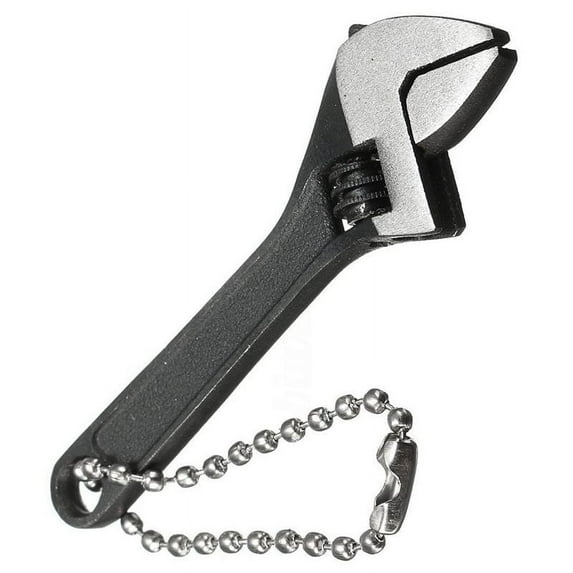 SENRISE 1/2Pcs Mini Metal Spanner Adjustable Nut Wrench Repairing Tool 2.5 Inch Black