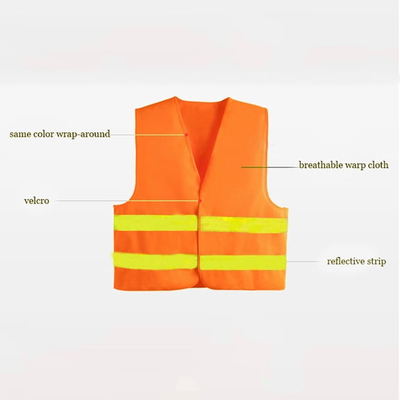SENRISE 1/3Pcs Traffic Safety Reflective Vest Front Safety Vest With Reflective Strips Universal Size 3 Colors