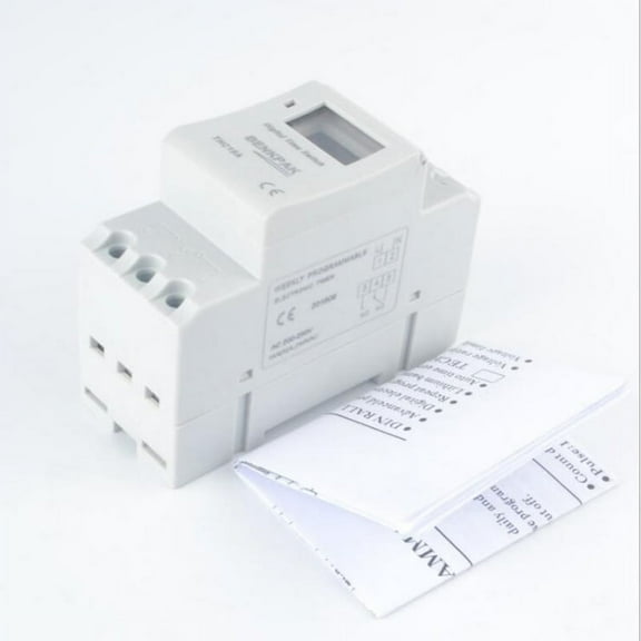 SENRISE 12V/24V/110V THC15A AC Digital LCD Weekly Programmable Time Relay Timer Switch White