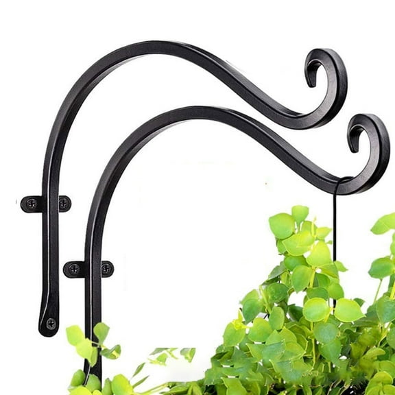 SENRISE 2/4/6 Pcs Iron Wall Fence Hook Bracket Planter Flower Pot Hanging Hooks Outdoor Indoor Garden Patio