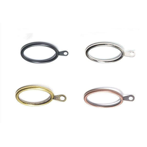 SENRISE 20Pcs Curtain Rod Rings Metal Drapery Ring Hanger Clips for Rods 32mm Bronze