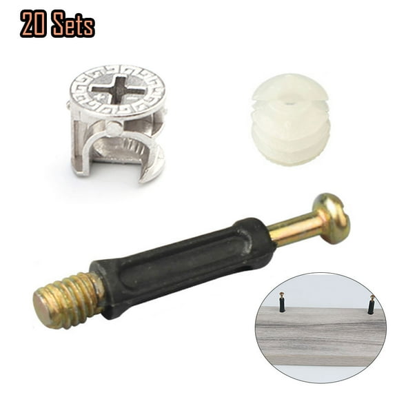 SENRISE 3 in 1 Eccentric Screw Furniture Connection for Cabinets Wardrobes Hardware Accessories