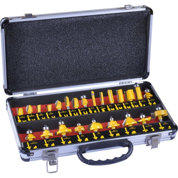 SENRISE 35 Piece TCT Tipped Router Bits Cutter Set Carbide Tipped Shank Cutter 4 Choice