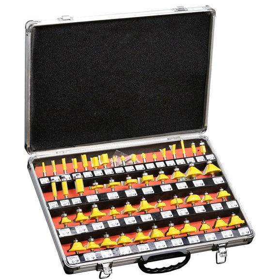 SENRISE 35 Piece TCT Tipped Router Bits Cutter Set Carbide Tipped Shank Cutter 4 Choice