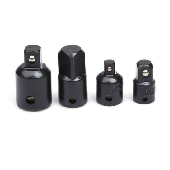 SENRISE 4Pcs Converter Reducers Adaptors Chrome Vanadium Steel Size 22/25/35/36mm Tool Black