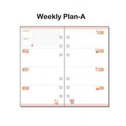 SENRISE A5/A6 6 Holes Colored Notebook Refill Paper for Writing Drawing Daily Weekly Monthly Plan Stationery