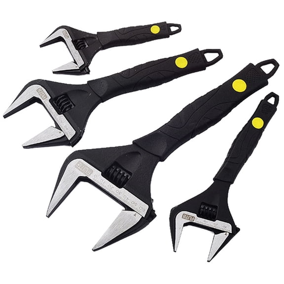 SENRISE Adjustable Wrench Spanner Tool Steel Black Size 10 Inch