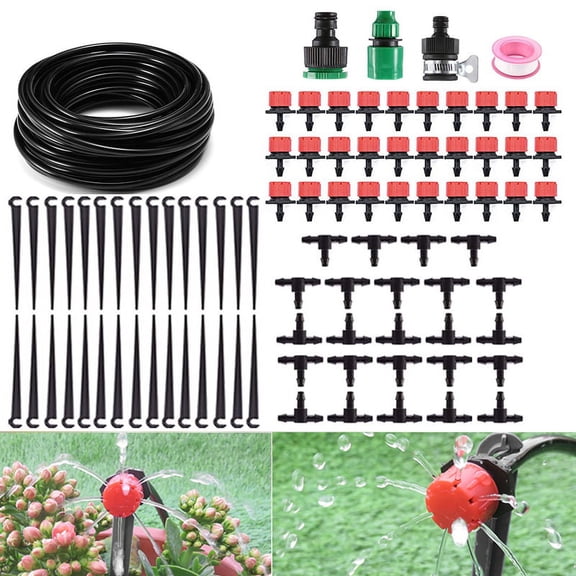 SENRISE Automatic Flower Watering Drip Irrigation Set Adjustable Water Flow for Garden