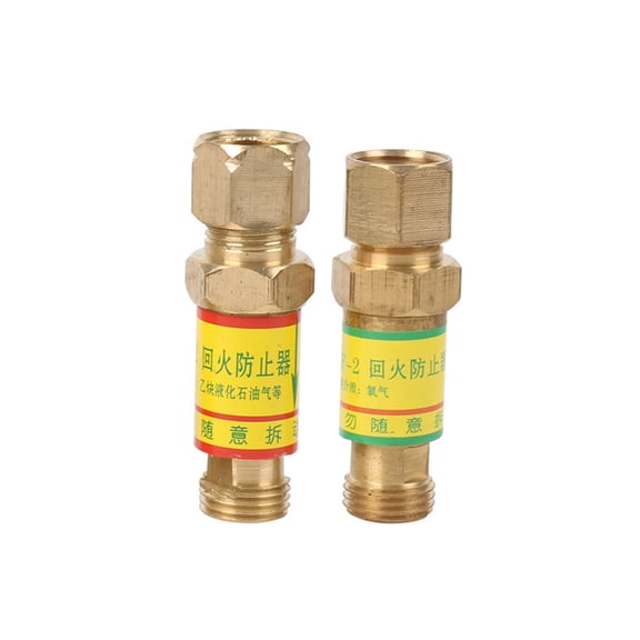 SENRISE Brass Acetylene Acetylene Flashback Arrestors Valve Adapter Regulator Fitting Gold