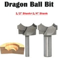 thumbnail image 1 of SENRISE Carbide Shank Double Arc Dragon Ball Bit Router Bits Engraving Drill Silver, 1 of 4