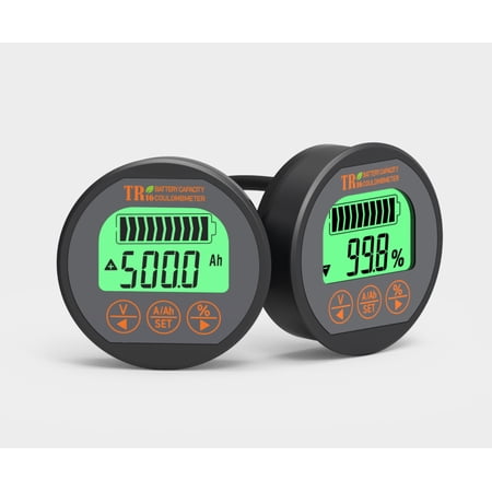 SENRISE Coulomb Counter Meter Battery Capacity Indicator Coulometer LCD Display Waterproof 50A - 350A