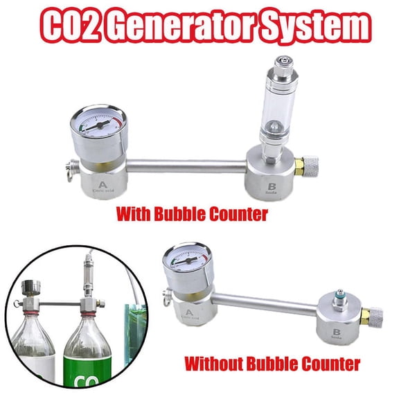 SENRISE DIY CO2 System DIY Kit Automatic Pressure Relief Valve Bubble Counter For Plants Aquarium