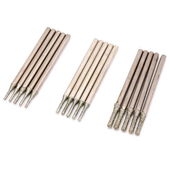 SENRISE Diamond Coated Glass Tile Jewellery Drill Bits Marble Drill Bits Silver 3.0mm