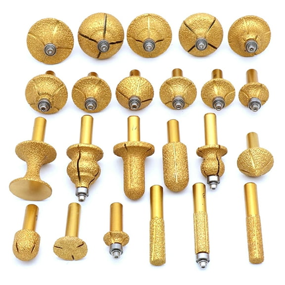 SENRISE Diamond Router Bit with 1/2" Shank Router Cutter for For Marble Granite Golden