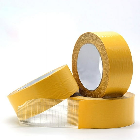 SENRISE Electrical Tape Double Sided Mesh Fiber Tape Super Sticky Versatile Yellow 10mm-45mm