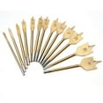 thumbnail image 1 of SENRISE Flat Wood Spade Drill Bit Hole Cutter Woodworking Carbon Steel Titanium Gold 6mm, 1 of 7