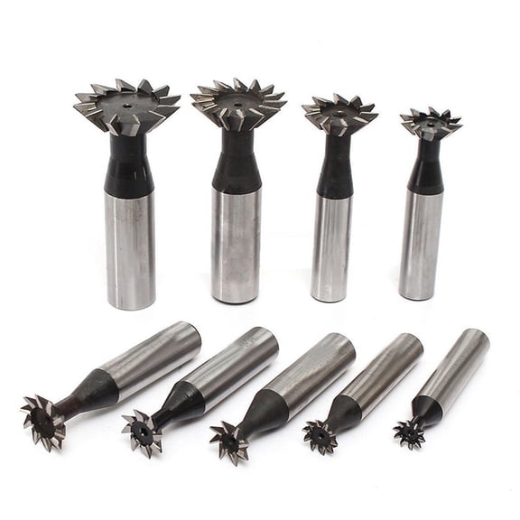 SENRISE HSS Dovetail Slot Cutter For Milling Dovetails Milling Angle 45°/60° Silver Black 25mm